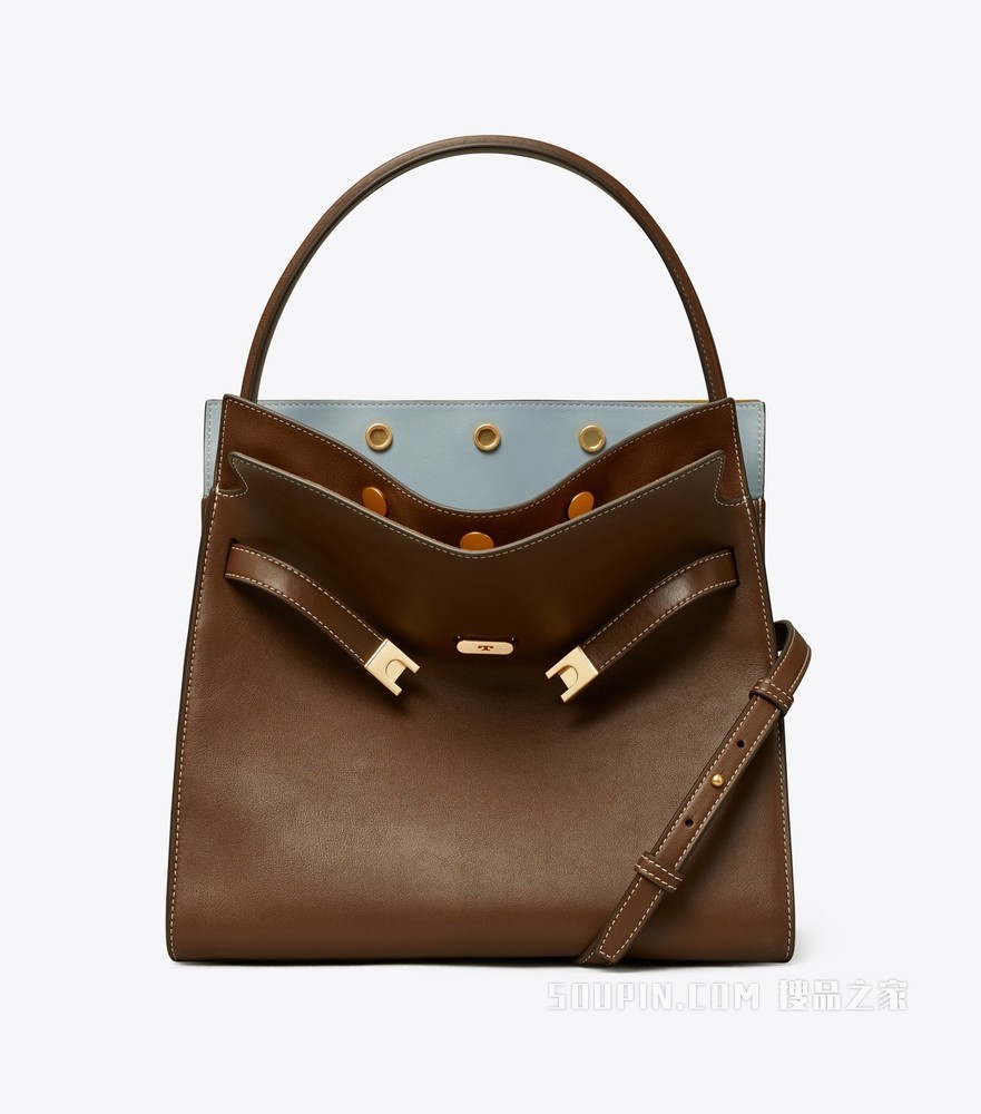 Lee Radziwill 双层手袋 松露巧克力棕