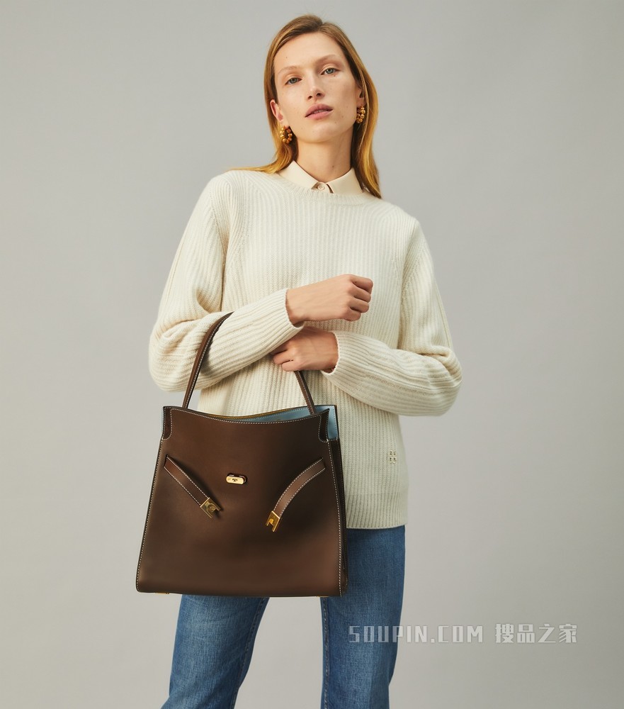 Lee Radziwill 双层手袋 松露巧克力棕