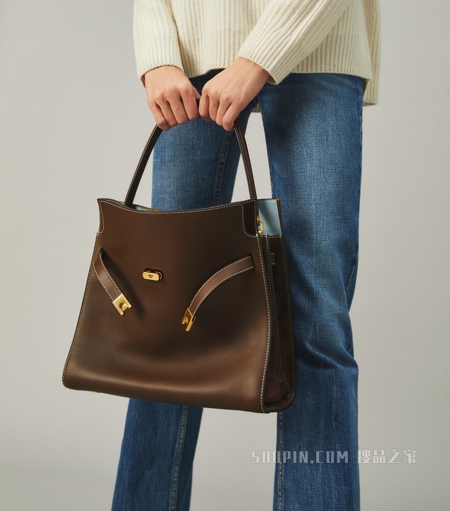 Lee Radziwill 双层手袋 松露巧克力棕