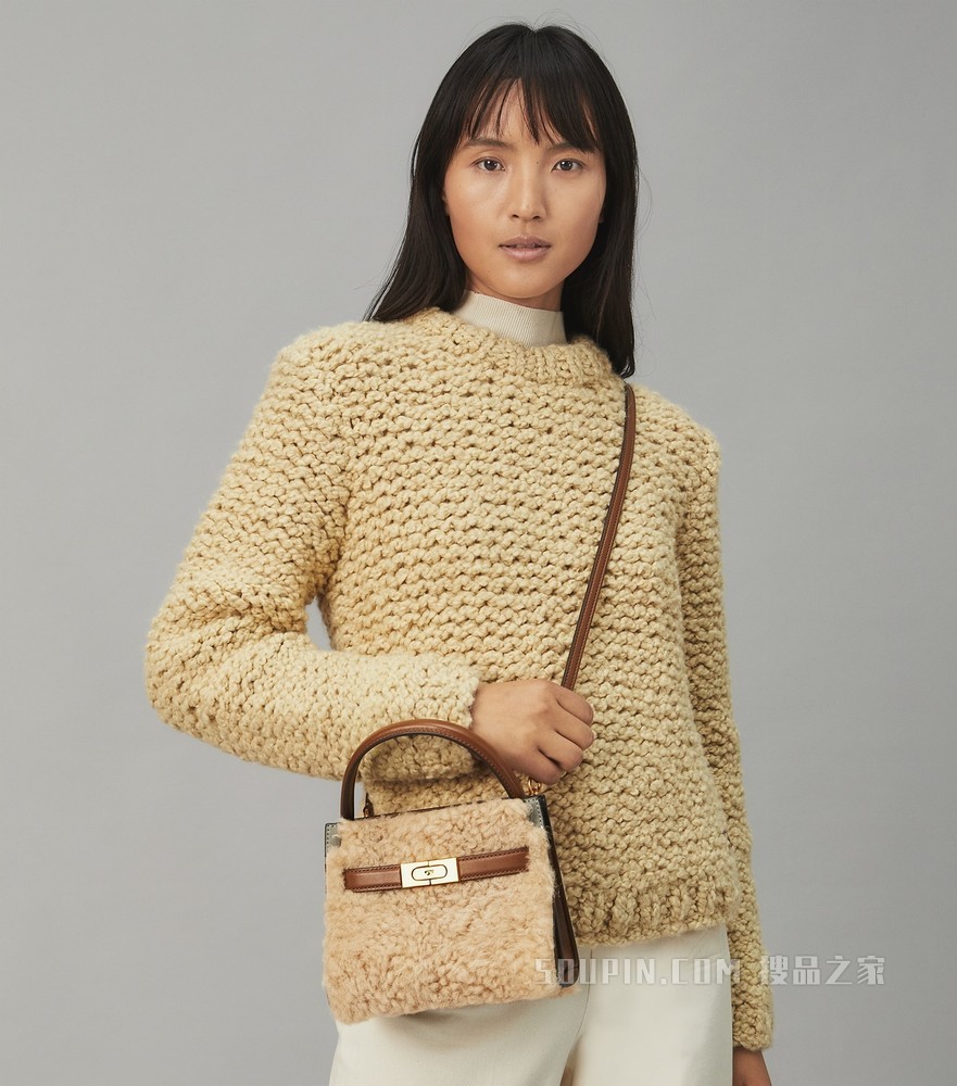 Lee Radziwill 迷你双层手提包 天然米