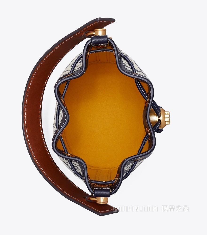 T Monogram 提花迷你水桶包 蓝色