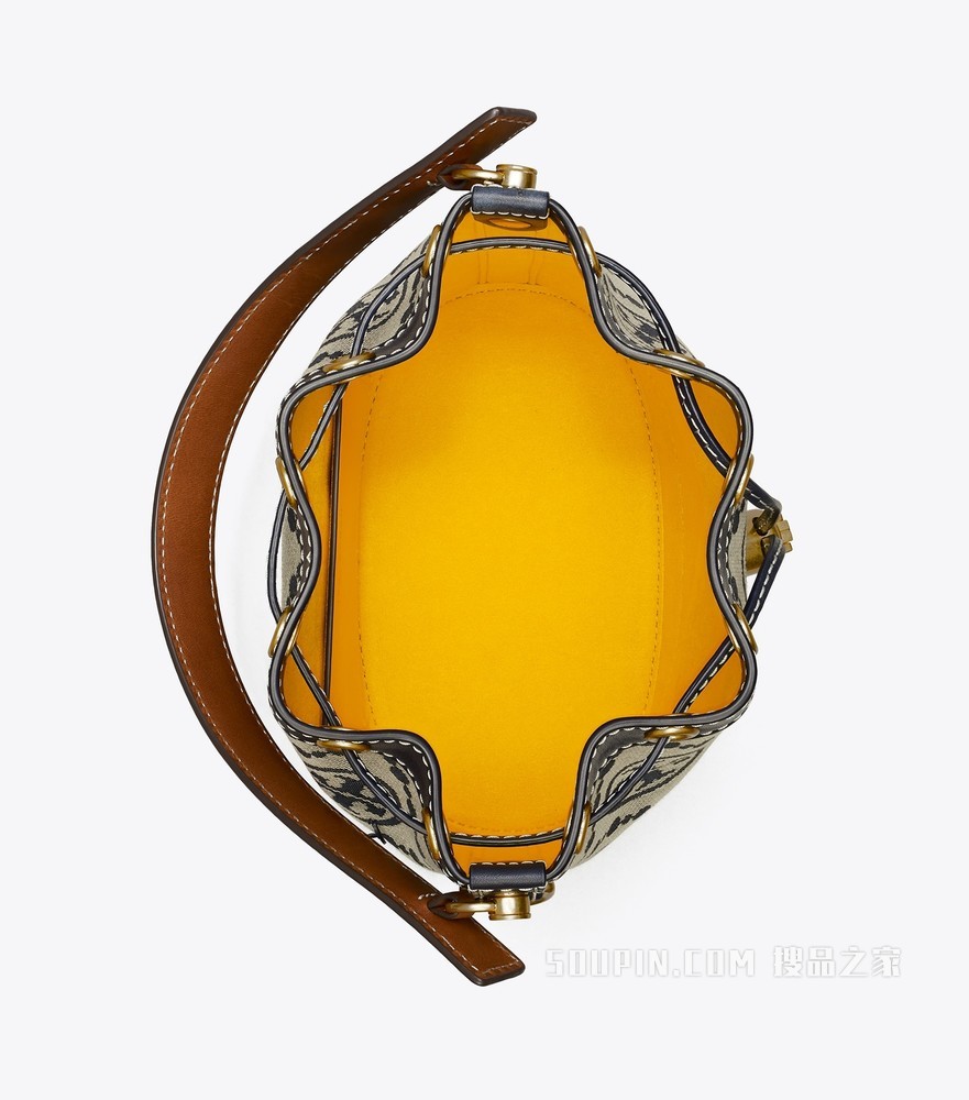 T Monogram 提花水桶包 海军蓝/皇家海军蓝
