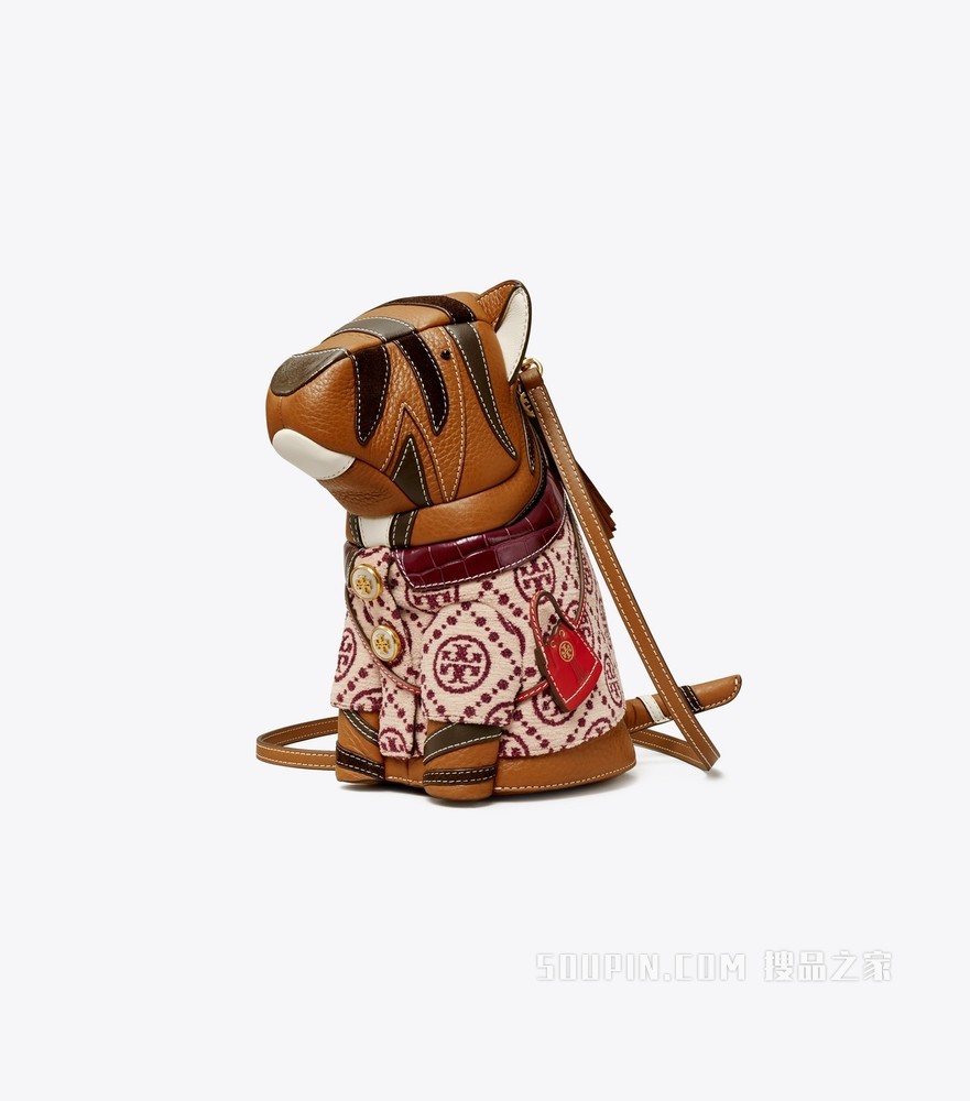Tanya 虎形斜挎包 经典原色棕