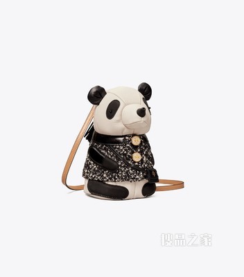 熊猫迷你手袋 黑色/象牙白