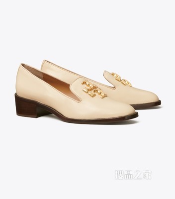 Eleanor 高跟乐福鞋 奶油白