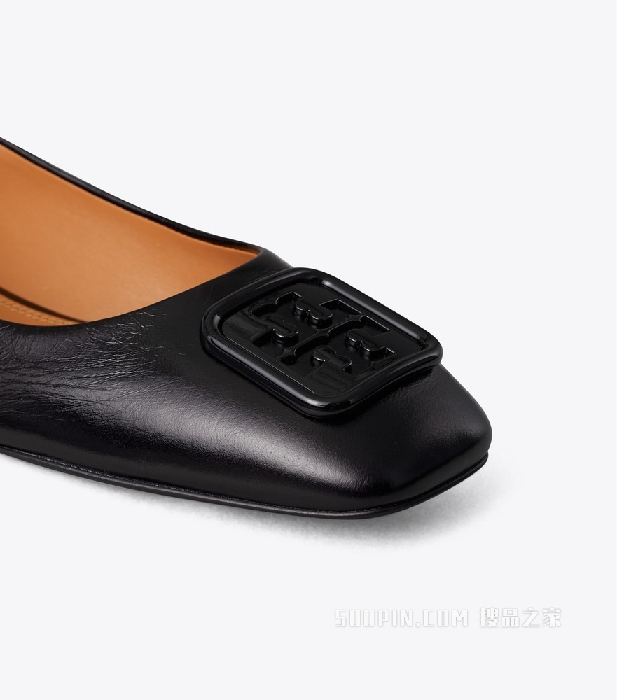 Georgia 宽版芭蕾舞平底鞋 深邃黑