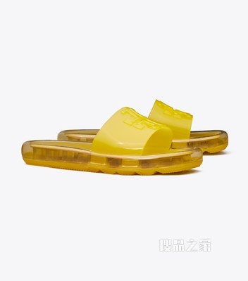 Bubble 果冻拖鞋 酒黄色