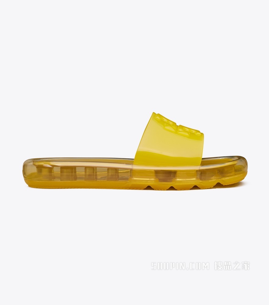 Bubble 果冻拖鞋 酒黄色