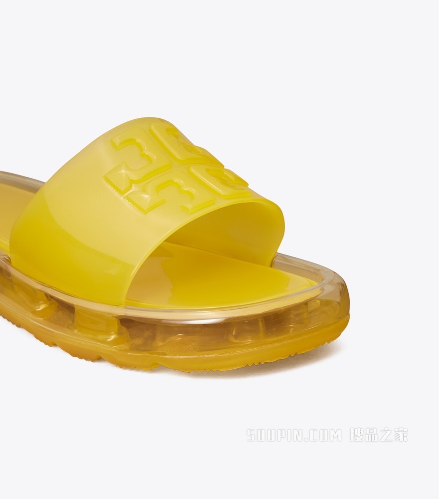 Bubble 果冻拖鞋 酒黄色