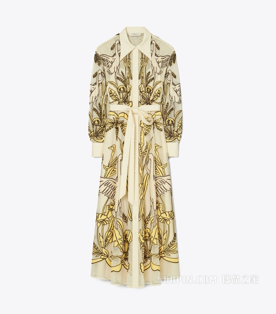 Eleanor 棉质薄纱连衣裙 晨鹤