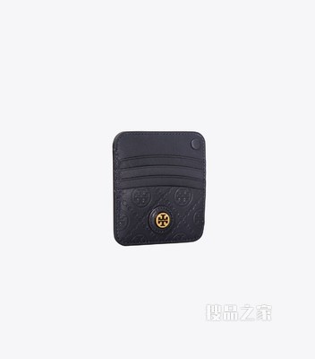 T Monogram 皮革卡包 午夜黑