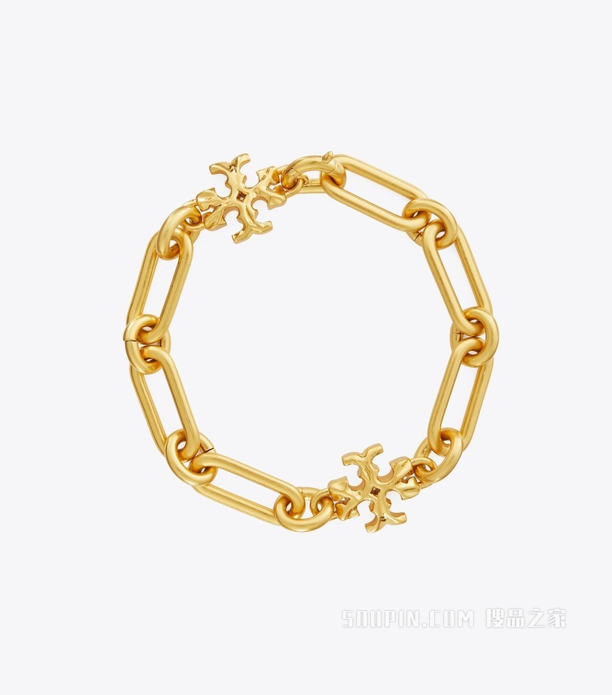Roxanne 链环手链 轧制黄铜