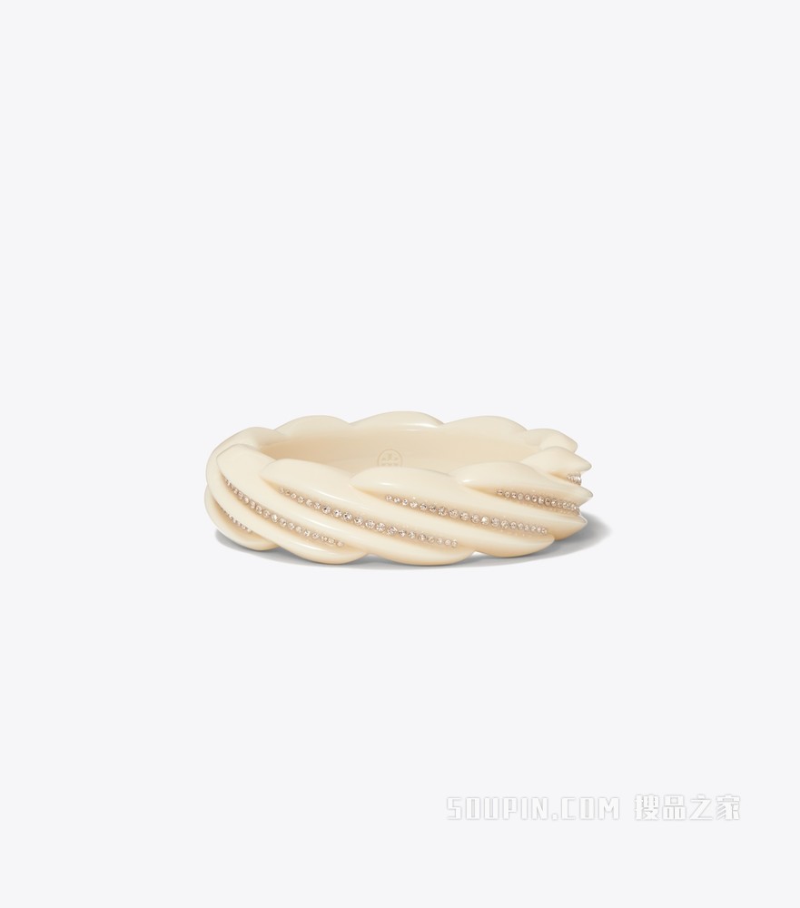 树脂手镯 象牙白/欧泊灰
