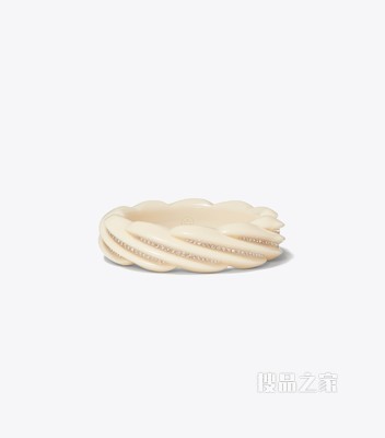 树脂手镯 象牙白/欧泊灰