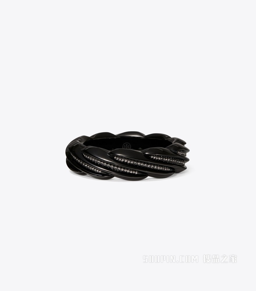 树脂手镯 闪耀黑/水晶