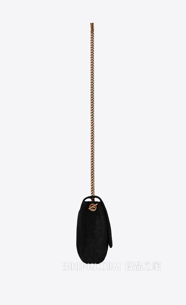 Kate 中号正反两用麂皮光面皮包