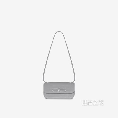 Gossip 加倍柔韧鳄鱼纹压花牛皮革小号手袋