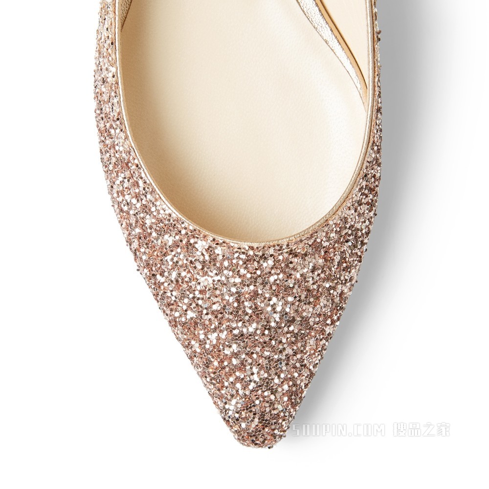 ROMY FLAT 金属闪粉渐变尖头平底鞋