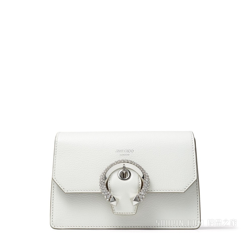 MADELINE CROSSBODY 芭蕾粉色山羊皮水晶扣斜挎包