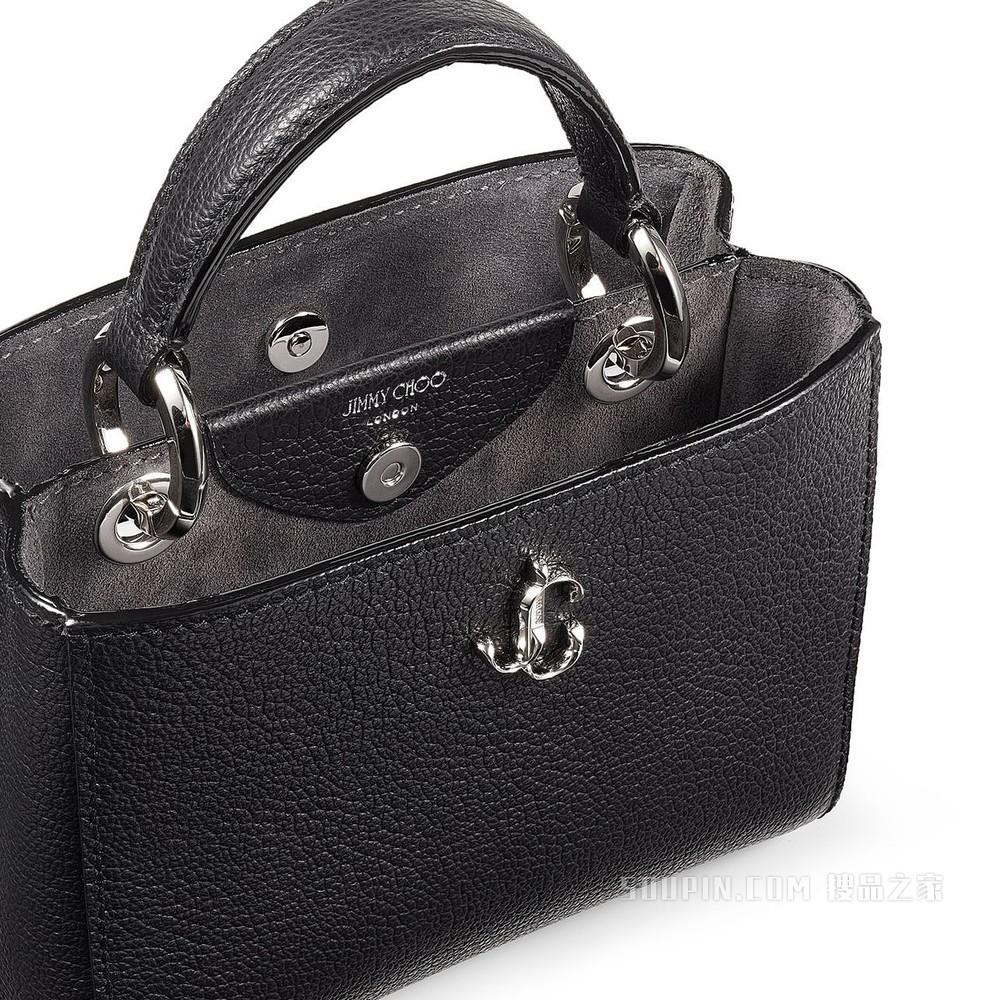 VARENNE TOP HANDLE MINI 黑色都市粒纹牛皮迷你包