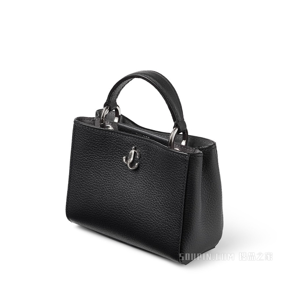 VARENNE TOP HANDLE MINI 黑色都市粒纹牛皮迷你包