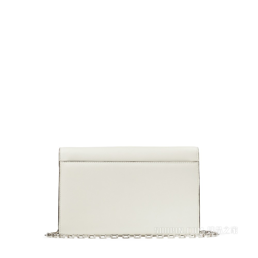 VARENNE CLUTCH 品牌logo装饰黑色牛皮手拿包