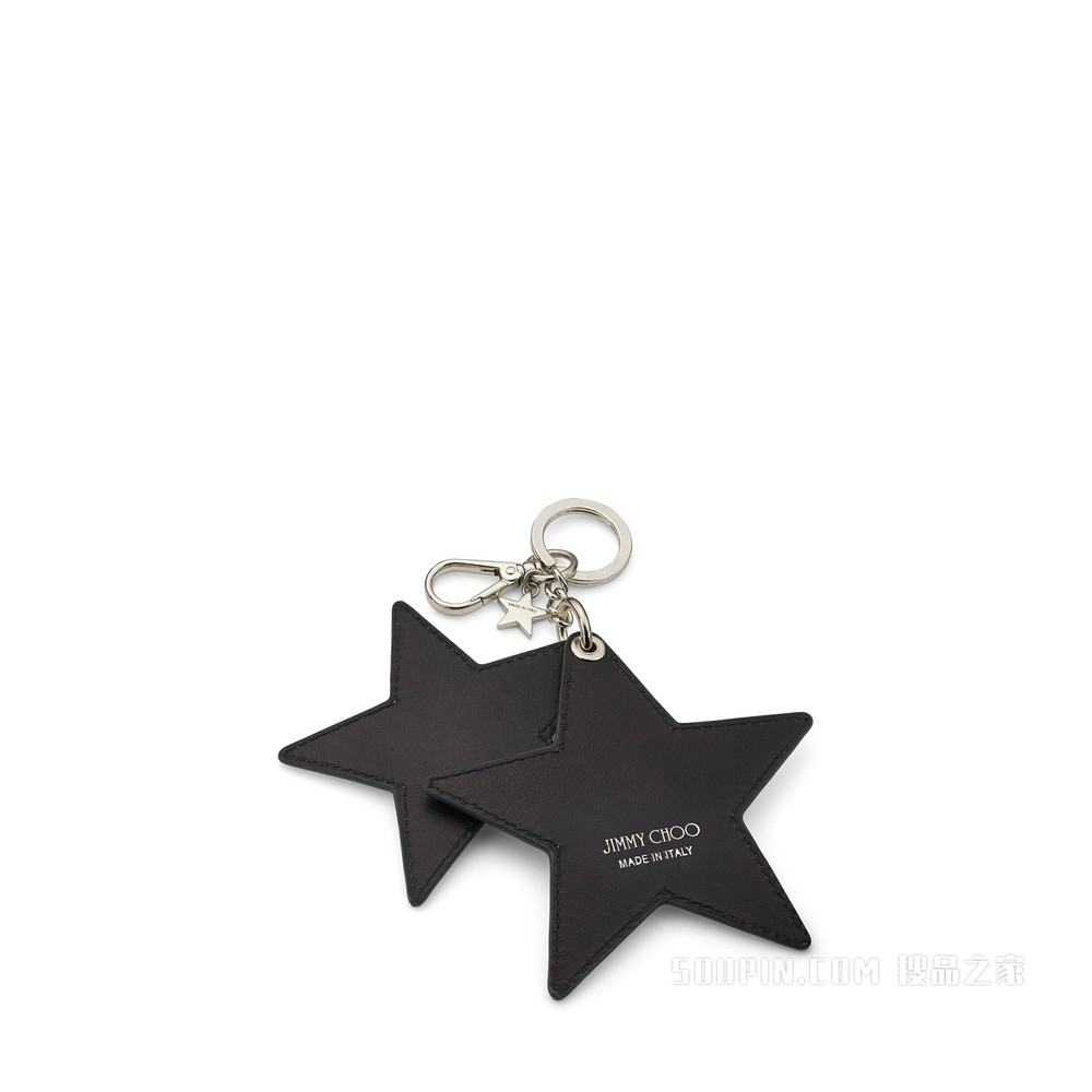 JC STAR KEYRING 银色 JC 字母压纹反光面料钥匙环