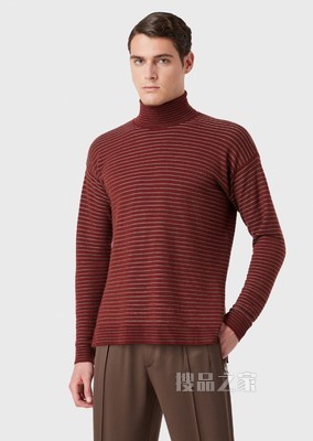 条纹长袖针织衫 | Giorgio Armani