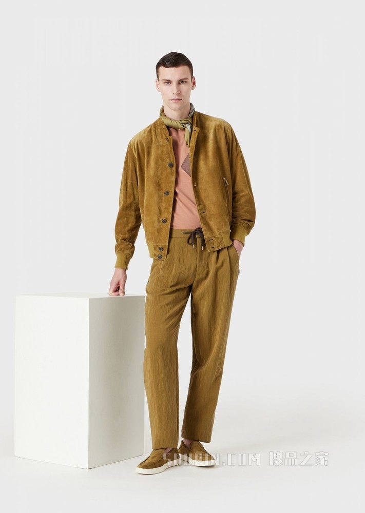 柔软棉质刺绣短袖T恤 | Giorgio Armani