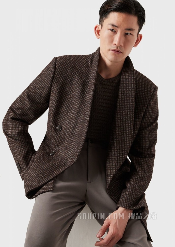 几何提花图案短袖T恤 | Giorgio Armani