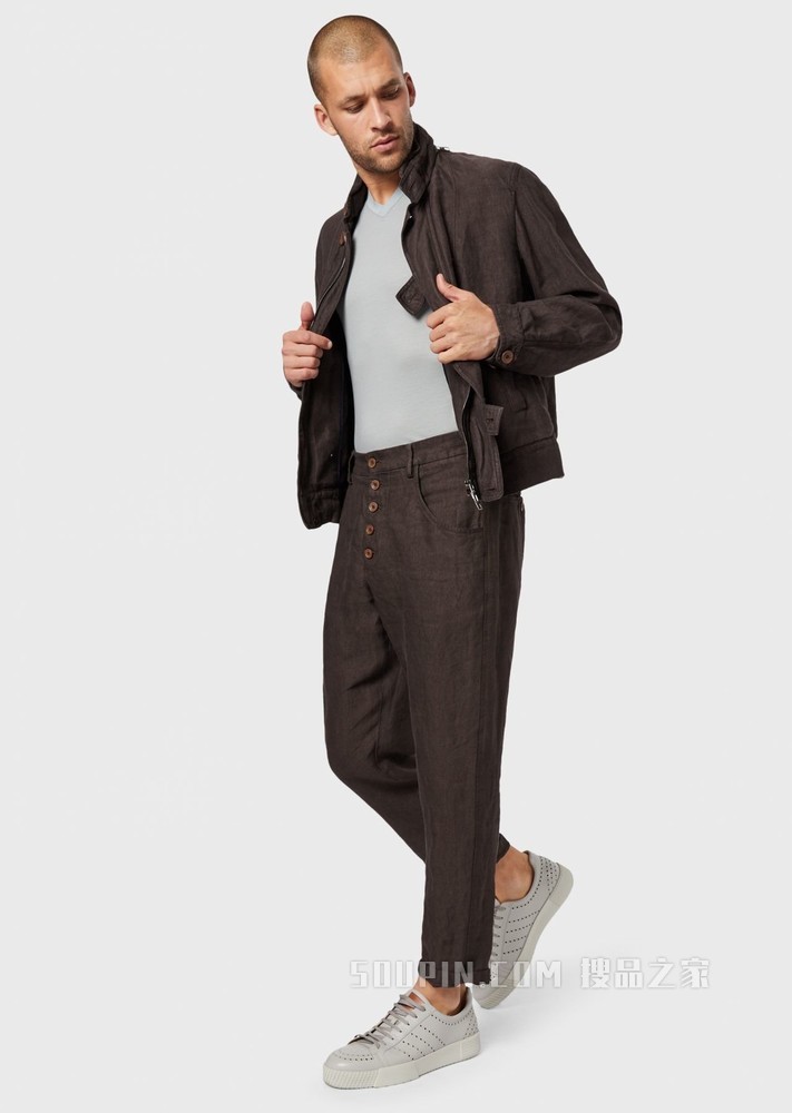 羊毛V领短袖T恤 | Giorgio Armani