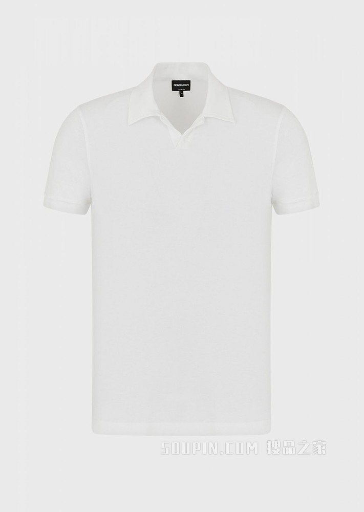 弹力纯色短袖POLO衫 | Giorgio Armani