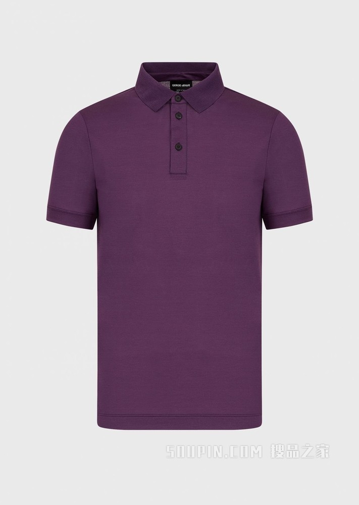 绵羊毛短袖POLO衫 | Giorgio Armani