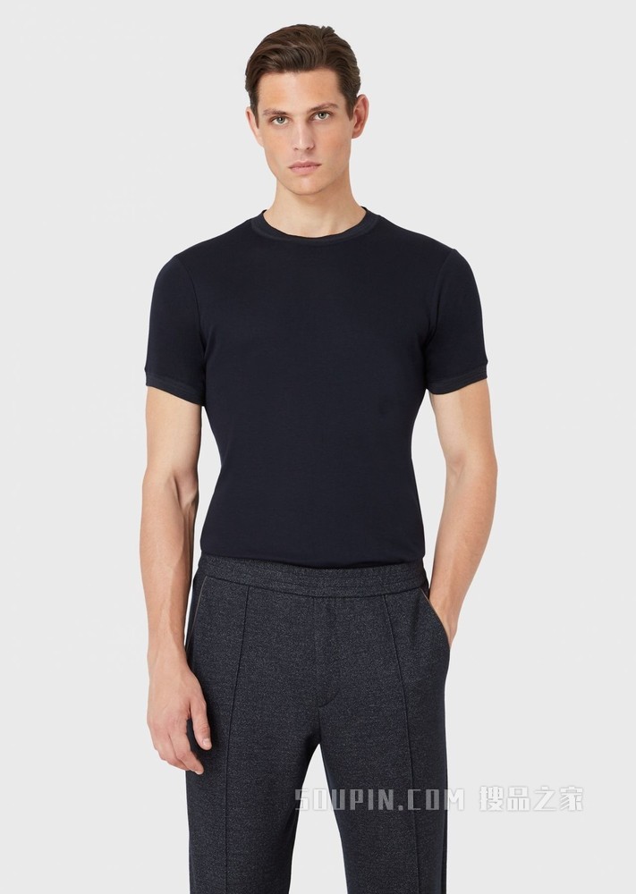 桑蚕丝短袖T恤 | Giorgio Armani
