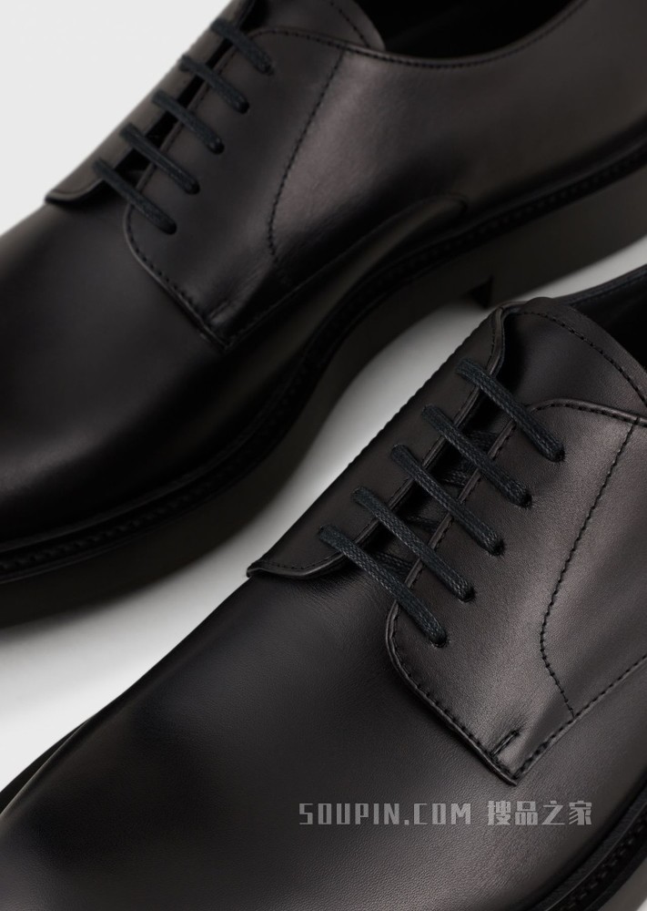 犊牛皮革系带正装鞋 | Giorgio Armani