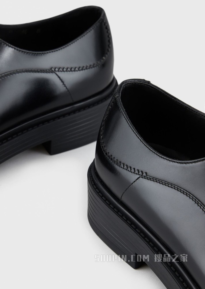 经典牛皮革正装鞋 | Giorgio Armani
