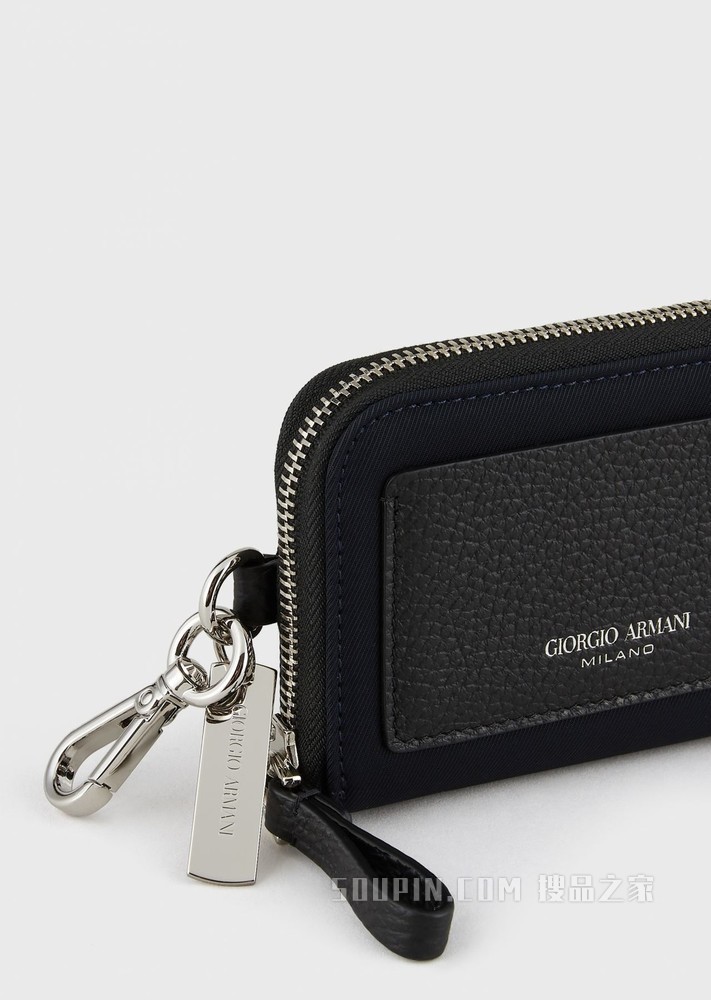 粒面皮革卡夹 | Giorgio Armani