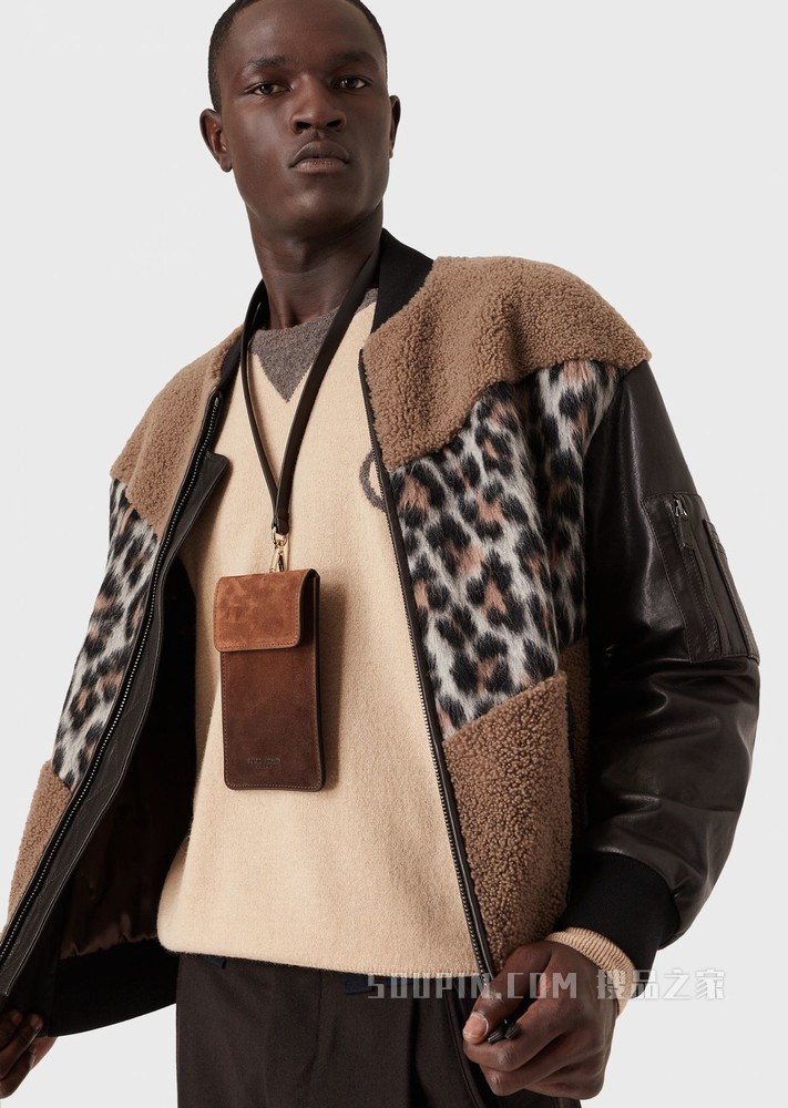 渐变牛皮革手机套 | Giorgio Armani