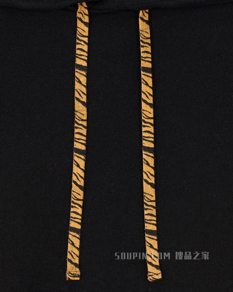 老虎印花连帽衫