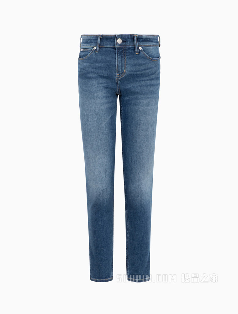 Calvin Klein 女士高弹力合体中腰九分牛仔裤J217905