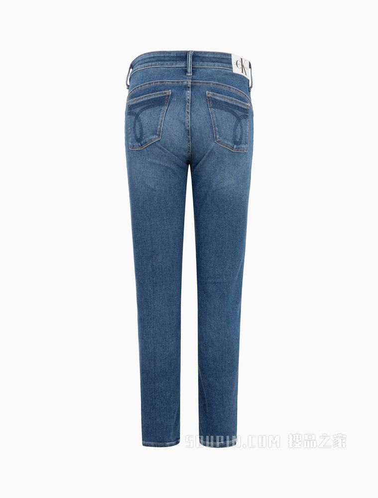 Calvin Klein 女士高弹力合体中腰九分牛仔裤J217905