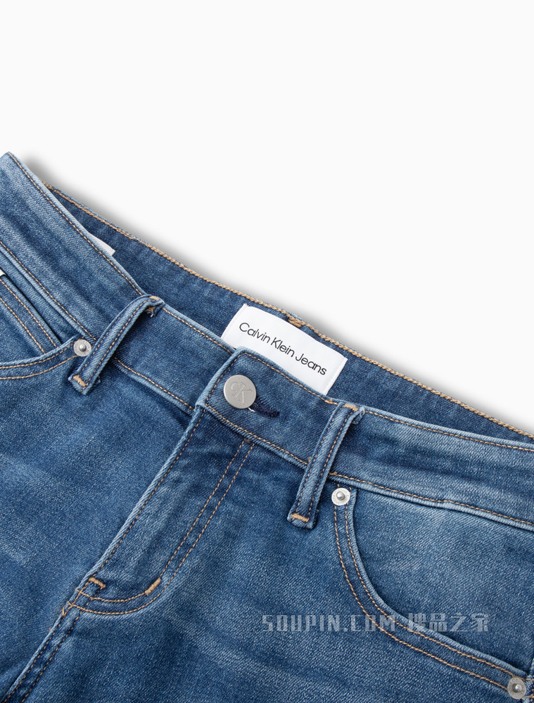 Calvin Klein 女士高弹力合体中腰九分牛仔裤J217905