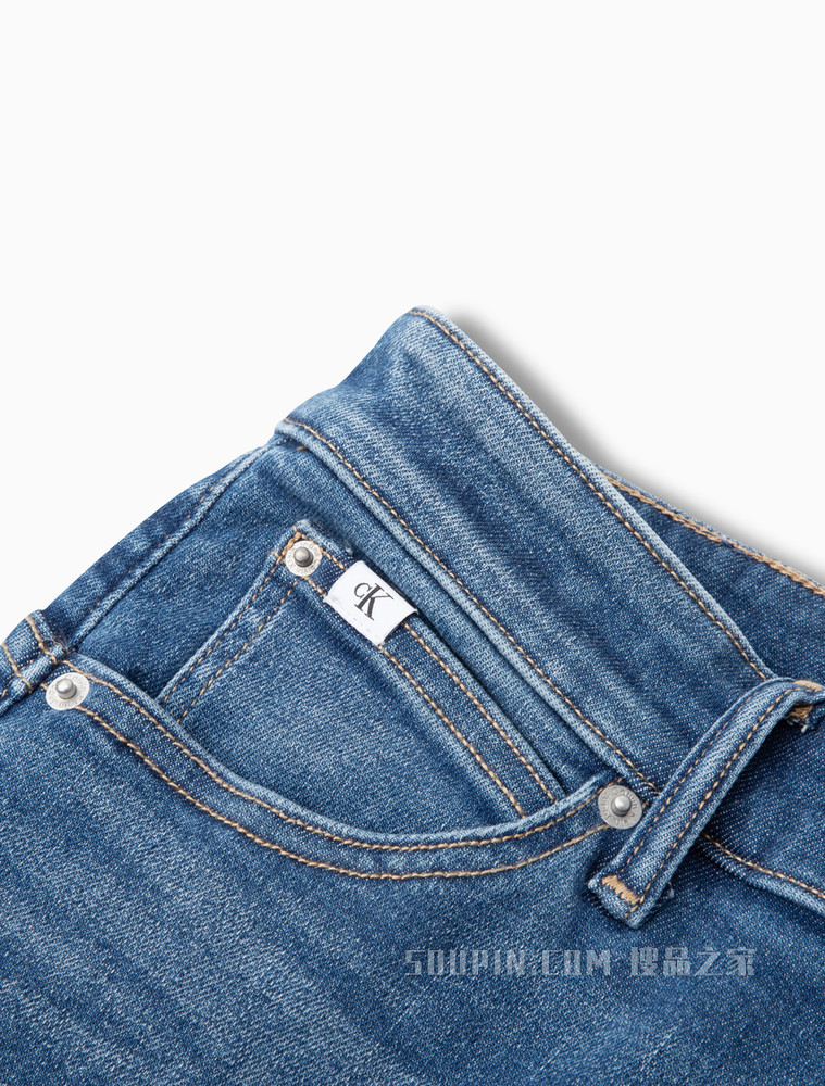 Calvin Klein 女士高弹力合体中腰九分牛仔裤J217905
