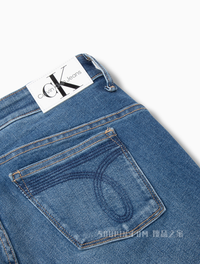 Calvin Klein 女士高弹力合体中腰九分牛仔裤J217905