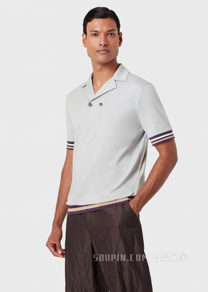 棉质短袖POLO衫 | Giorgio Armani