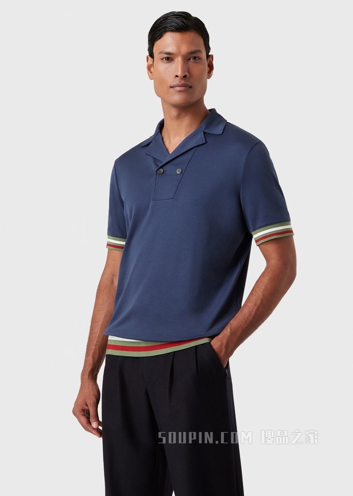 棉质短袖POLO衫 | Giorgio Armani