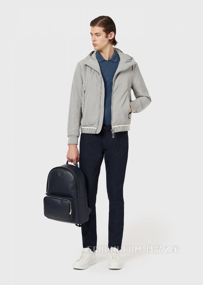纹理色织面料修身裤装 | Emporio Armani