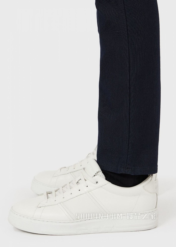 纹理色织面料修身裤装 | Emporio Armani