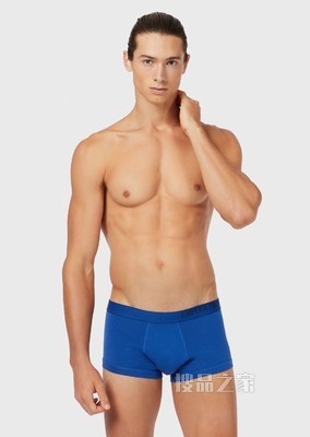 弹力棉LOGO平角内裤三条装 | Emporio Armani