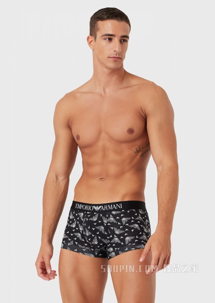 通体鹰标印花内裤 | Emporio Armani